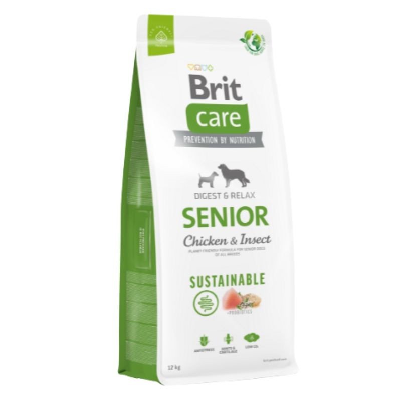 Brit Care Senior Chicken&Insect sausas maistas šunims 12kg