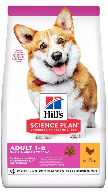 Hill's Science Plan Small & Mini Adult Chicken sausas pašaras mažų veislių šunims
