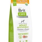 Brit Care Adult Medium Breed Chicken&Insect sausas maistas šunims su vištiena ir vabzdžiais 12 +2kg