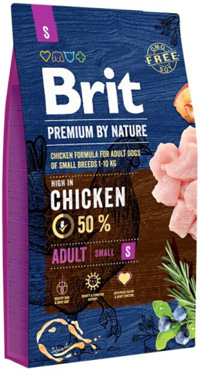 BRIT PREMIUM By Nature Adult S sausas pašaras šunims