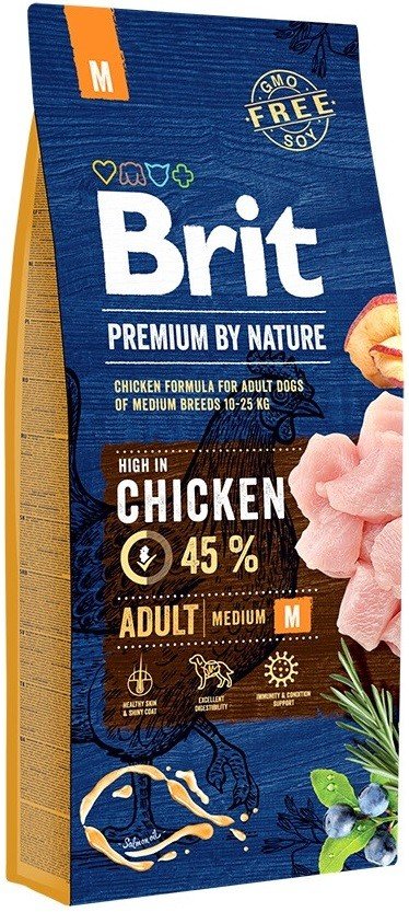 BRIT PREMIUM By Nature Adult M sausas pašaras šunims