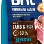 BRIT PREMIUM By Nature Lamb & Rice sausas pašaras šunims