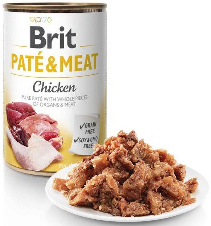BRIT CARE Chicken Pate & Meat konservai šunims su vištiena