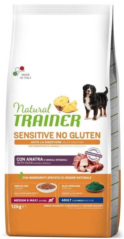 Natural Trainer Sensitive Medium/Maxi Adult Duck (antiena) sausas pašaras šunims 12kg