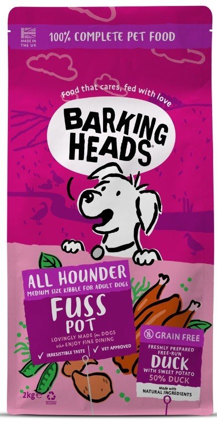 BARKING HEADS Fuss Pot Duck Pašaras Šunims Su Antiena