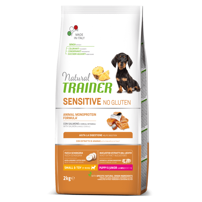 Natural Trainer Sensitive Mini Puppy Salmon (lašiša) sausas pašaras šunims iki 1 metų 2kg