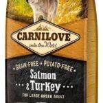 Carnilove Salmon & Turkey Adult Large Breed sausas pašaras didelių veislių šunims