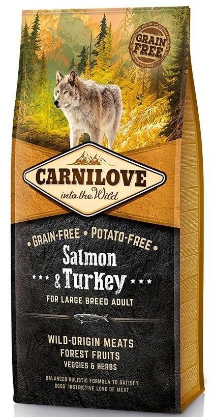 Carnilove Salmon & Turkey Adult Large Breed sausas pašaras didelių veislių šunims