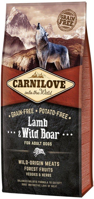 Carnilove Lamb & Wild Boar for Adult sausas pašaras šunims su ėriena