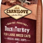 CarniLove Duck&Turkey Large Breed Cats sausas maistas katėms