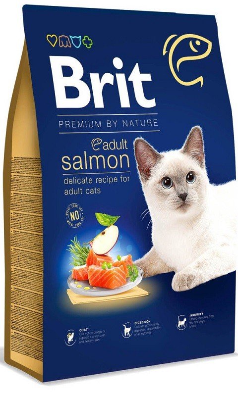 Brit Premium Cat Adult Salmon sausas pašaras katėms