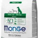 Monge Maxi Adult Chicken (vištiena) sausas pašaras šunims 12kg