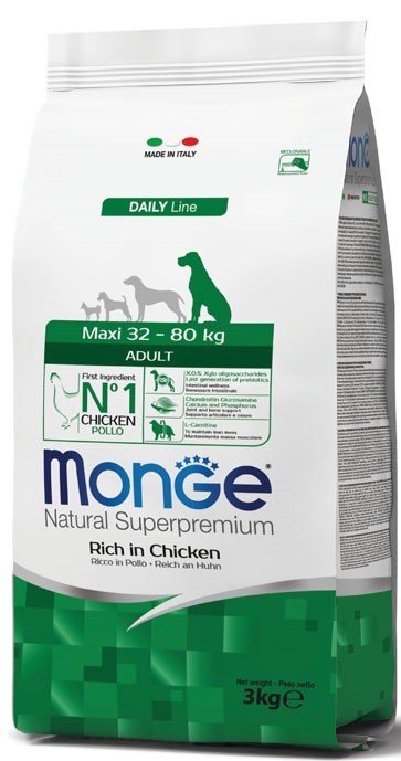 Monge Maxi Adult Chicken (vištiena) sausas pašaras šunims 12kg