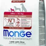 Monge Mini Puppy Lamb (ėriena) sausas pašaras šunims iki 1 metų