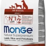 Monge All Breeds Adult Lamb (ėriena) sausas pašaras šunims su ėriena