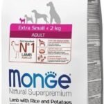 Monge Extra Small Adult Lamb (ėriena) sausas maistas šunims