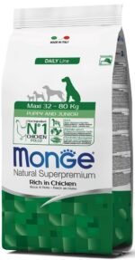 Monge Maxi Puppy & Junior Chicken (vištiena) sausas maistas šunims iki 1metų