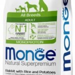Monge All Breeds Adult Rabbit (triušiena) sausas pašaras šunims