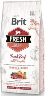 Brit Fresh Beef with Pumpkin Puppy Large sausas pašaras šunims