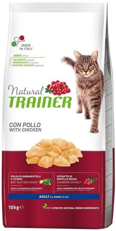 Trainer Natural Cat Adult with Chicken sausas pašaras katėms su vištiena
