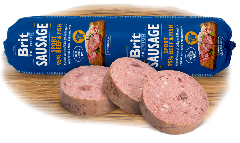 Brit Premium Sport dešra su jautiena ir žuvim šunims