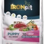 IRONpet BEEF Puppy All Breed vieno baltymo pašaras šunims iki 1 metų Galiojimas iki 2025 03 01