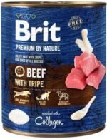 Brit Premium by Nature mėsos paštetas su jautiena ir žarnokais šunims