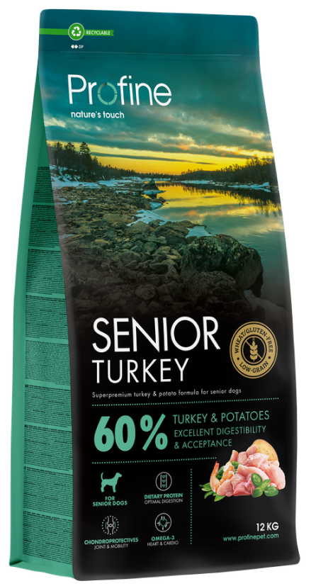 Profine Senior Turkey & Potatoes su (kalakutiena ir bulvėmis) sausas pašaras šunims