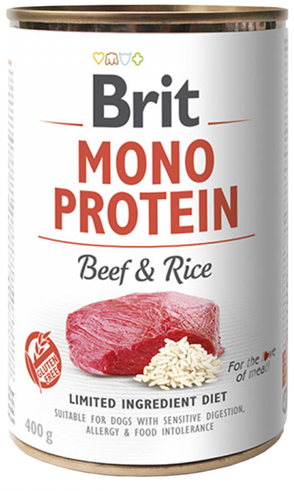 Brit Care Mono Protein Beef&Rice konservai šunims su jautiena