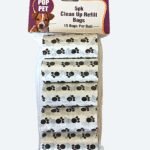 Plastikiniai maišeliai balti su pėdutėmis, 15x5vnt