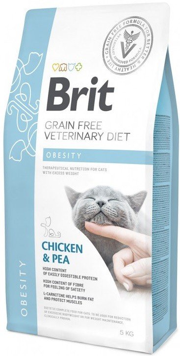 Brit GF Veterinary Diets Obesity sausas maistas katėms