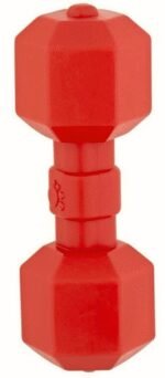 Žaislas šuniui guminis raudonas hantelis, 20cm