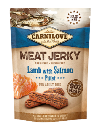 Carnilove Dog Jerky Lamb&Salmon Fillet skanėstas šunims