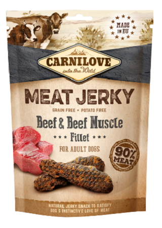 Carnilove Dog Jerky Beef with Beef Muscle Fillet skanėstas šunims