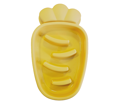 Dubenėlis plastikinis lėtam valgymui, 20x30cm morkos formos