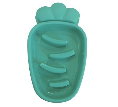 Dubenėlis plastikinis lėtam valgymui, 20x30cm morkos formos