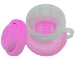 Indelis su silikoniniu šepetėliu šampūno paskirstymui prausiant gyvūną