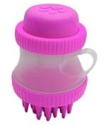 Indelis su silikoniniu šepetėliu šampūno paskirstymui prausiant gyvūną