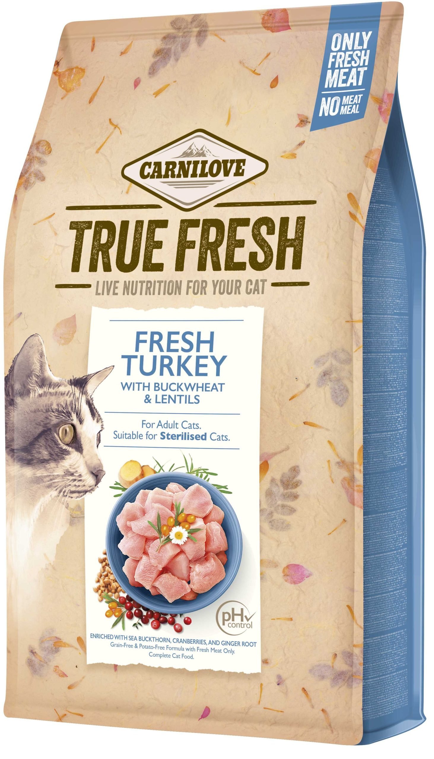 Carnilove True Fresh Cat Fresh Turkey sausas maistas katėms