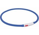 TRIXIE LED ĮKRAUNAMAS ŠVIEČIANTIS antkaklis USB, silikonas, XS-XL 70cm/10mm, mėlynas