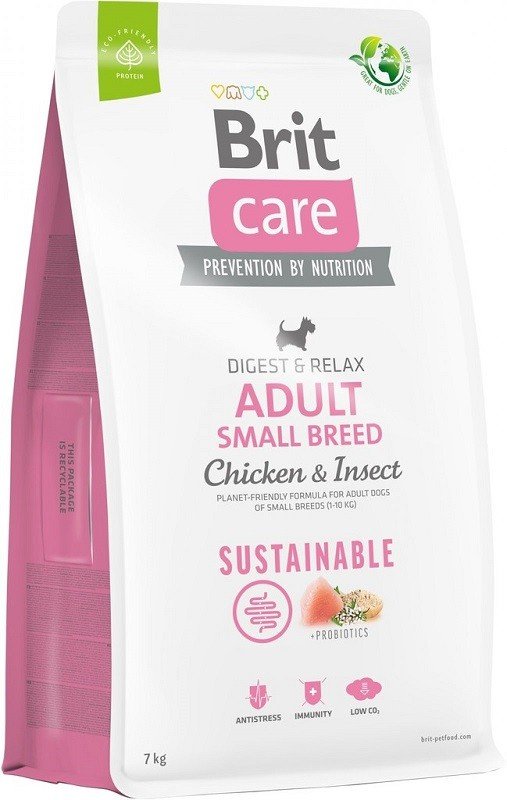Brit Care Adult Small Breed Chicken&Insect sausas maistas šunims