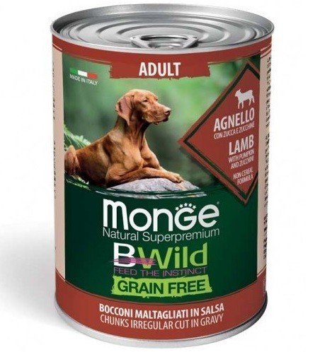 Monge Bwild adult konservai šunims su ėriena 400 g