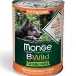 Monge BWild puppy konservai jauniems šunims su antiena 400 g