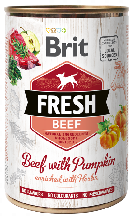 Brit Fresh Beef&Pumpkin konservai šunims su jautiena