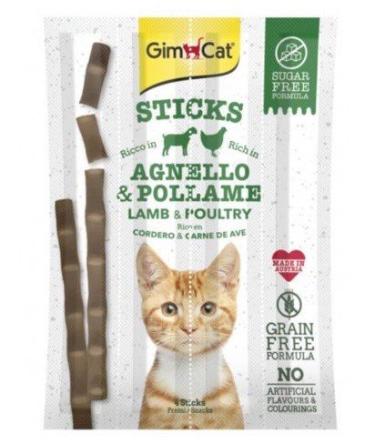 Gimcat GF Sticks Lamb&Poultry skanėstas katėms 4vnt