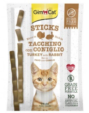 Gimcat GF Sticks Turkey&Rabbit skanėstas katėms 4vnt
