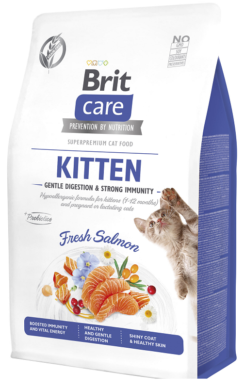 Brit Care Kitten Gentle Digestion&Strong Immunity sausas pašaras kačiukams iki 1 metų