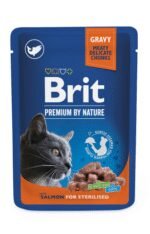 Brit Premium Cat Sterilised Plate konservai katėms (12x100 g)