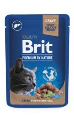 Brit Premium Cat Sterilised Plate konservai katėms (12x100 g)