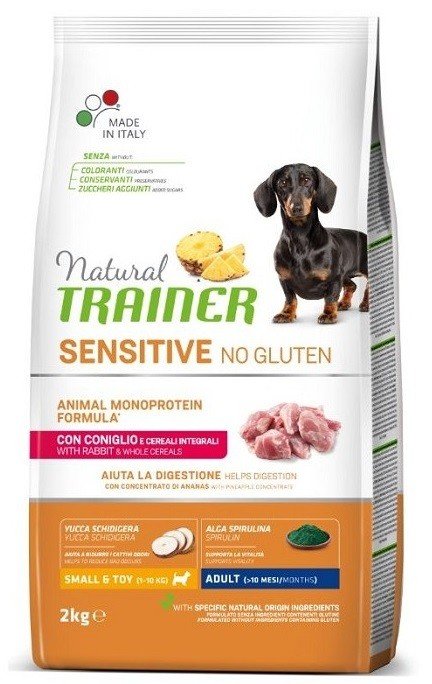 Natural Trainer sensitive mini adult RABBIT (su triušiena) sausas pašaras šunims